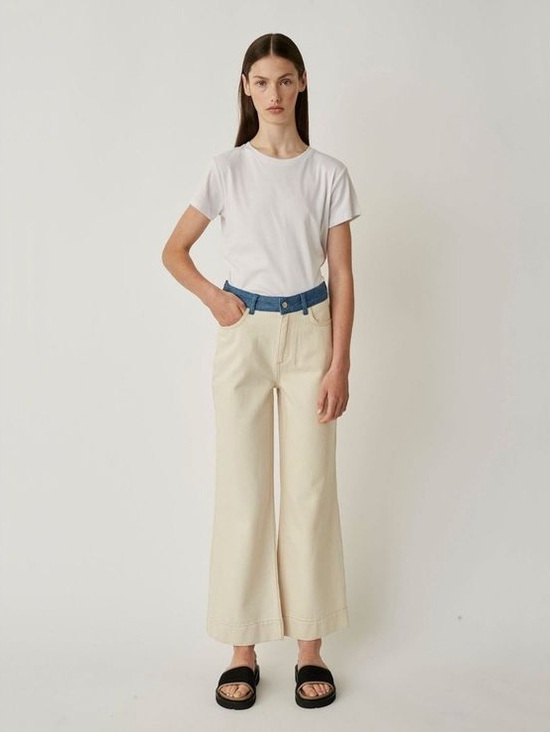 JUST Denim - Just Female Sika Jeans Wide Leg Contrast High Rise 28